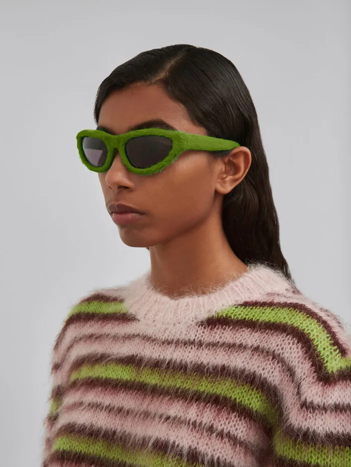 Mavericks Furry Green Sunglasses WomenMen Marni Sunglasses