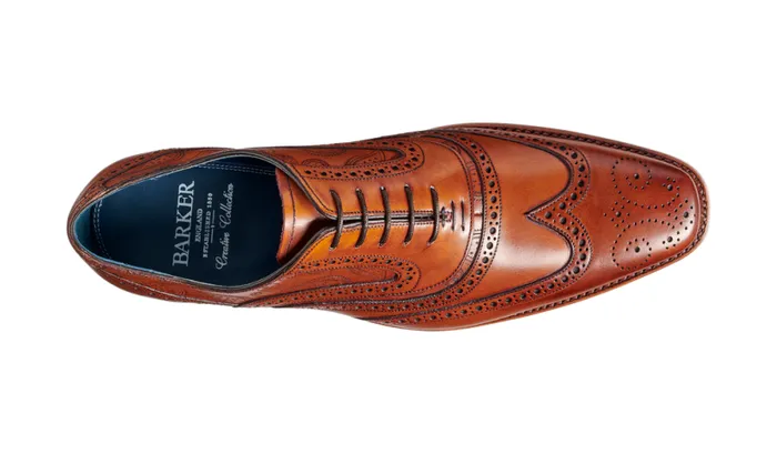 McClean 8211 Antique Rosewood Paisley Mens Barker Shoes Brogues