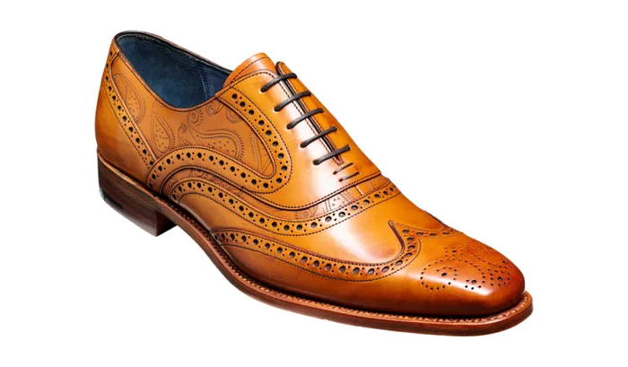 McClean 8211 Cedar Calf Paisley Laser Mens Barker Shoes Brogues
