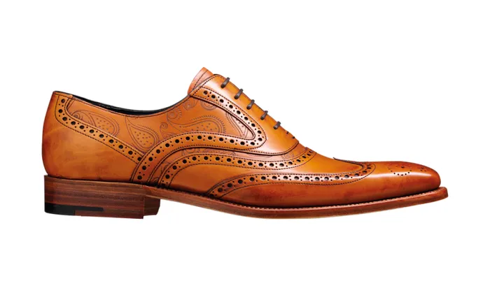 McClean 8211 Cedar Calf Paisley Laser Mens Barker Shoes Brogues