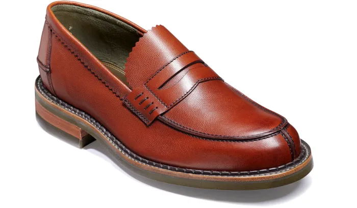 Mears 8211 Burgundy Alpine Grain Mens Barker Shoes Loafers