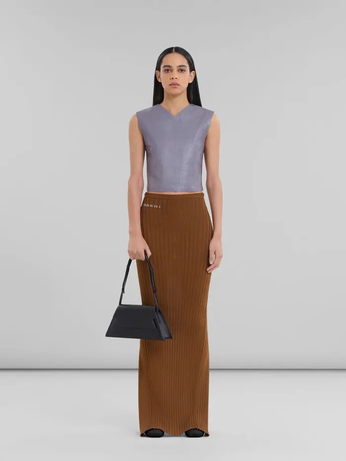 Medium Trunkoise Bag In Smooth Black Leather Women Marni Shoulder Bags