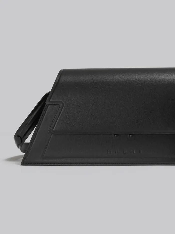Medium Trunkoise Bag In Smooth Black Leather Women Marni Shoulder Bags