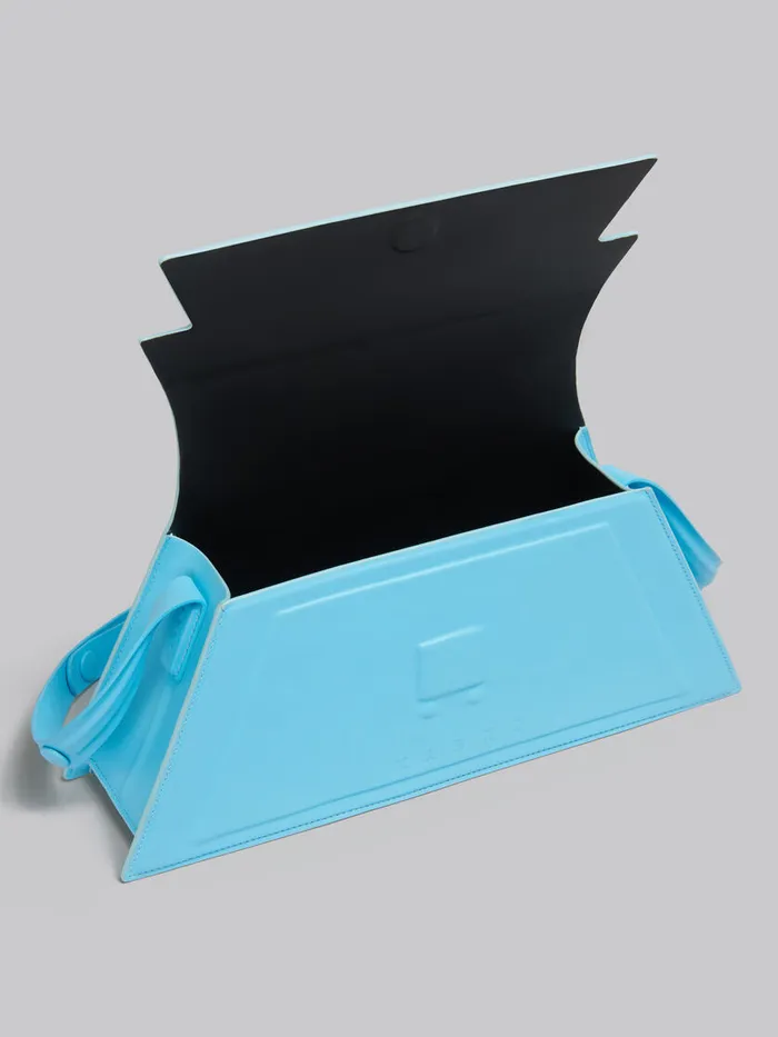 Medium Trunkoise Bag In Smooth Light Blue Leather Women Marni Shoulder Bags