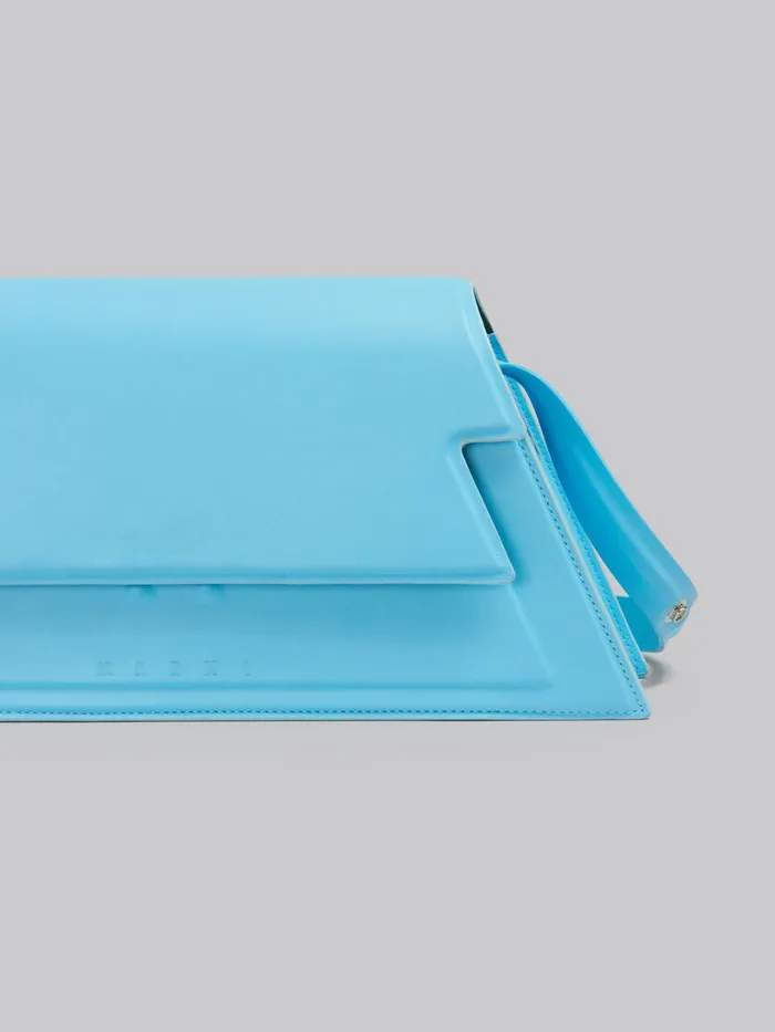 Medium Trunkoise Bag In Smooth Light Blue Leather Women Marni Shoulder Bags