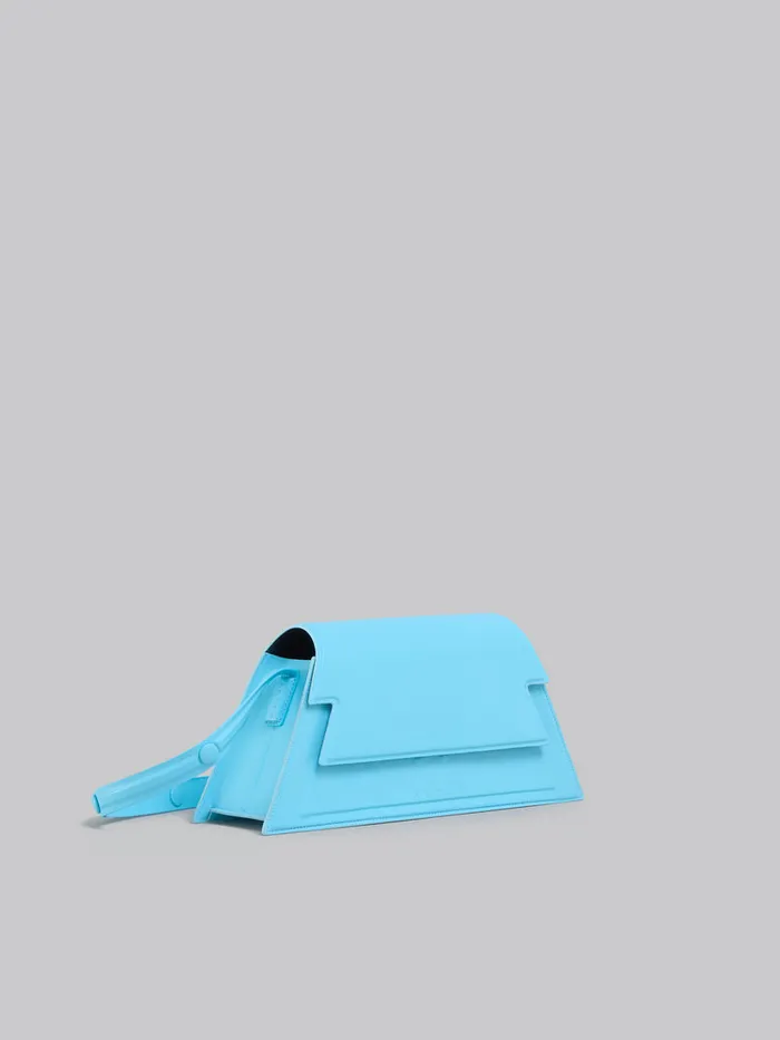 Medium Trunkoise Bag In Smooth Light Blue Leather Women Marni Shoulder Bags
