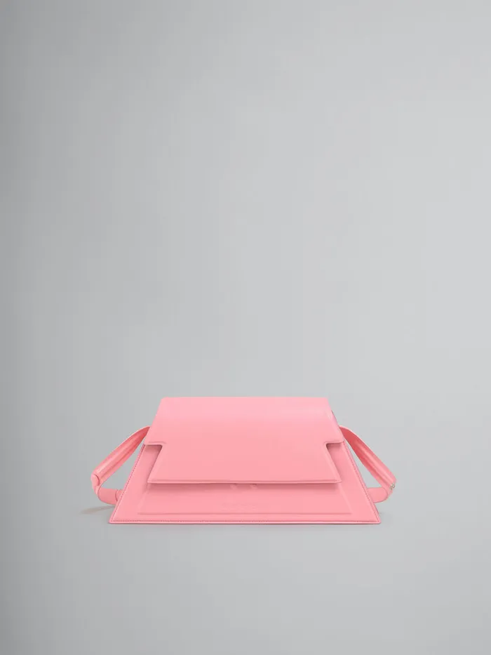 Medium Trunkoise Bag In Smooth Light Pink Leather Women Marni Shoulder Bags