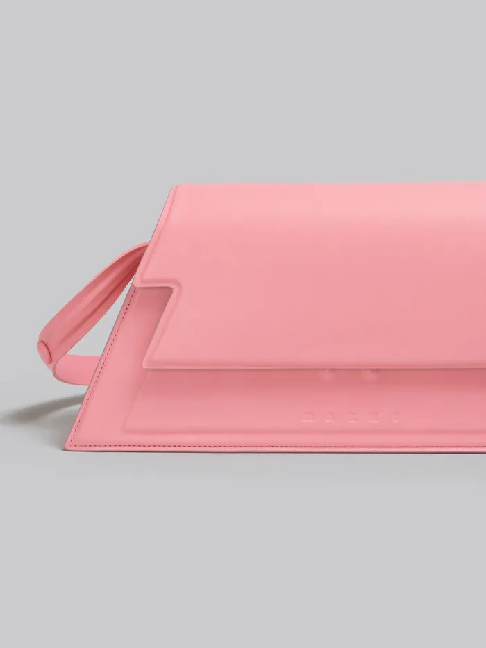 Medium Trunkoise Bag In Smooth Light Pink Leather Women Marni Shoulder Bags