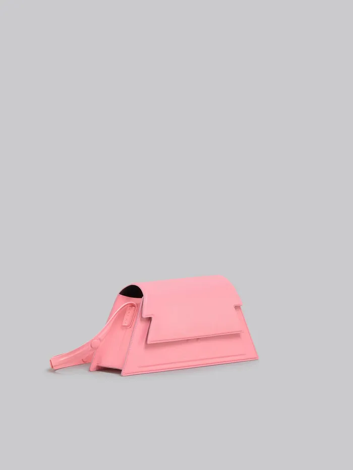 Medium Trunkoise Bag In Smooth Light Pink Leather Women Marni Shoulder Bags