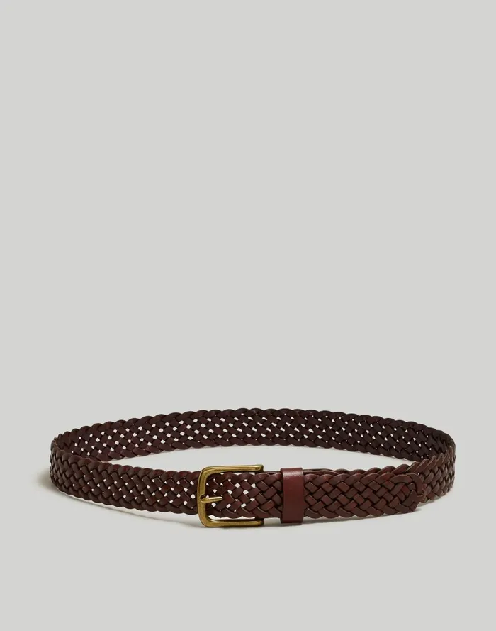 Men Belts Madewell Woven Leather Belt