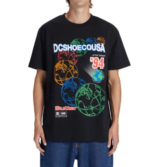 Men Clothing DC Men039s Butter Goods X DC World Heritage TShirt Black Men Clothing DC Men039s Butter Goods X DC World Heritage TShirt Black