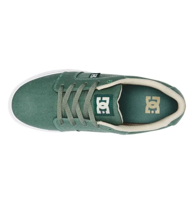 Men Essentials DC Men039s Anvil Canvas Shoes GreenWhite Men Essentials DC Men039s Anvil Canvas Shoes GreenWhite