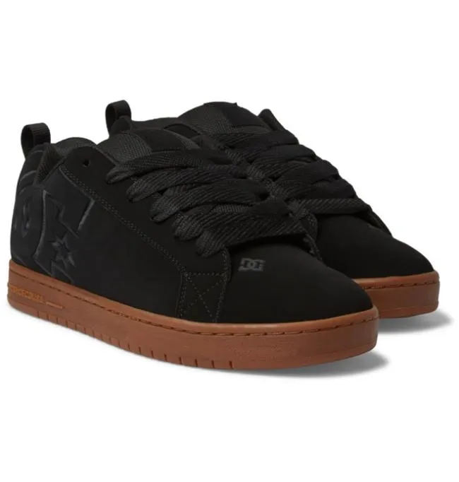 Men Essentials DC Men039s Court Graffik Shoes BlackGum Men Essentials DC Men039s Court Graffik Shoes BlackGum