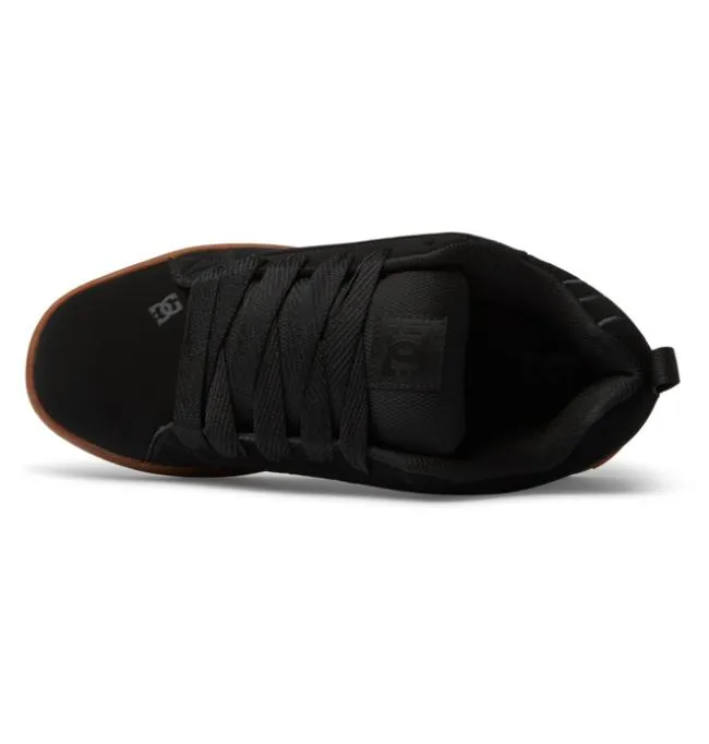 Men Essentials DC Men039s Court Graffik Shoes BlackGum Men Essentials DC Men039s Court Graffik Shoes BlackGum