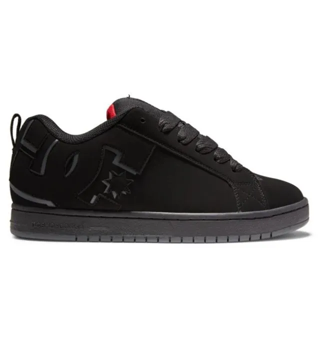 Men Essentials DC Men039s Court Graffik Shoes BlackRed