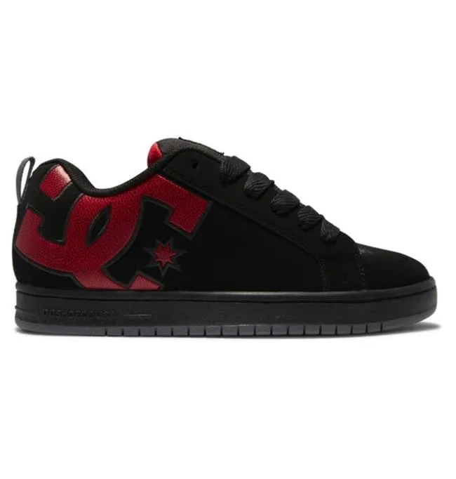 Men Essentials DC Men039s Court Graffik Shoes BlackRed Print