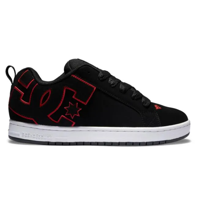 Men Essentials DC Men039s Court Graffik Shoes BlackRedWhite