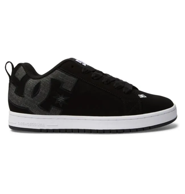 Men Essentials DC Men039s Court Graffik Shoes Black Resin