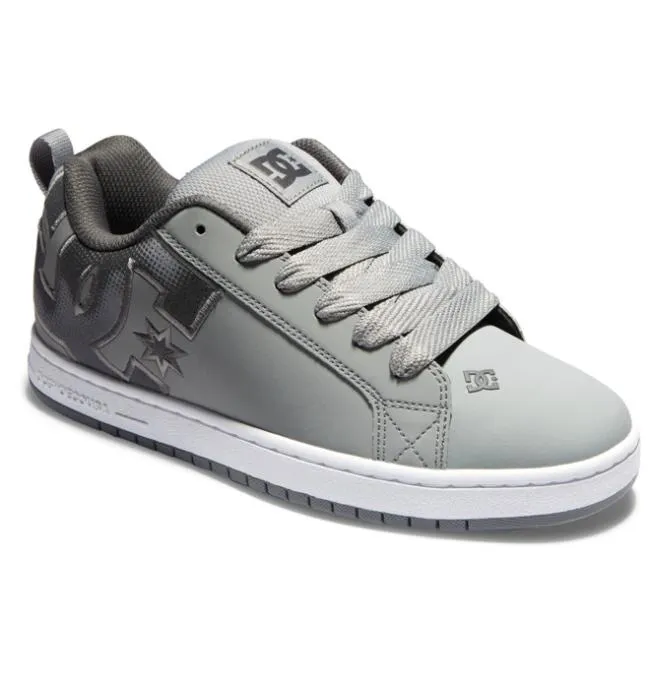 Men Essentials DC Men039s Court Graffik Shoes GreyGreyGrey Men Essentials DC Men039s Court Graffik Shoes GreyGreyGrey