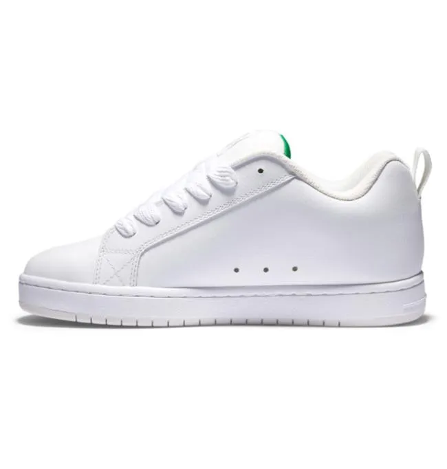 Men Essentials DC Men039s Court Graffik Shoes WhiteWhiteGreen Men Essentials DC Men039s Court Graffik Shoes WhiteWhiteGreen