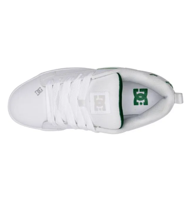 Men Essentials DC Men039s Court Graffik Shoes WhiteWhiteGreen Men Essentials DC Men039s Court Graffik Shoes WhiteWhiteGreen