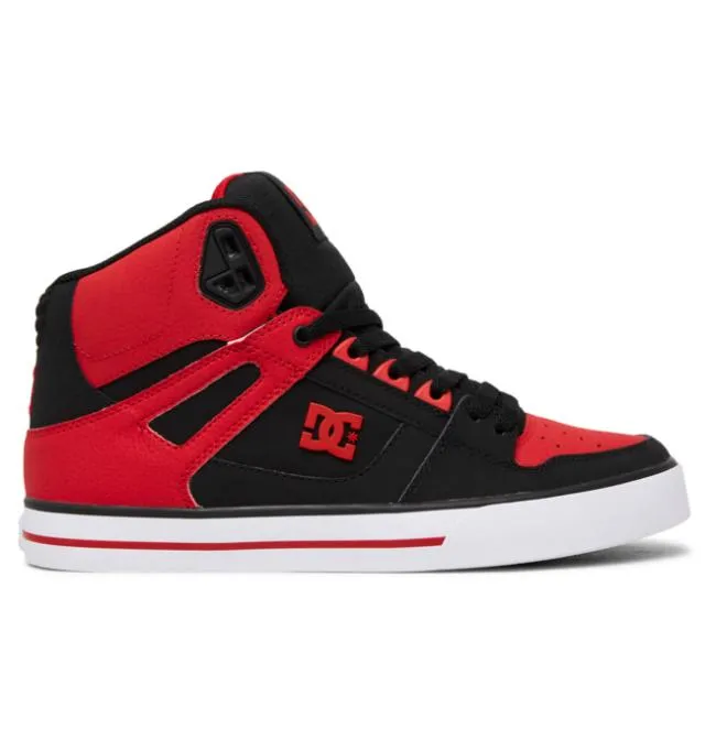 Men Essentials DC Men039s Pure Shoes Fiery RedWhiteBlack