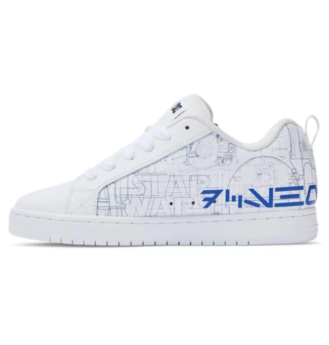 Men Essentials DC Men039s Star Warstrade DC Court Graffik Shoe WhiteBlue Men Essentials DC Men039s Star Warstrade DC Court Graffik Shoe WhiteBlue
