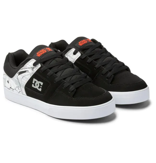 Men Essentials DC Men039s Star Warstrade DC Pure Shoe BlackWhiteGrey