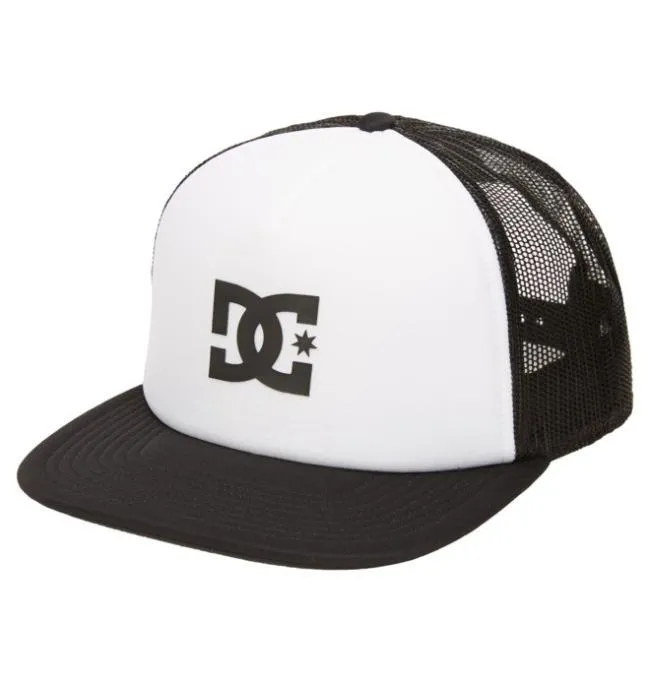 Men Hats and Beanies DC Men039s Gas Station Trucker Hat White Black