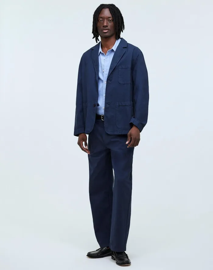 Men Jackets Madewell CottonHemp Blend Unstructured Blazer