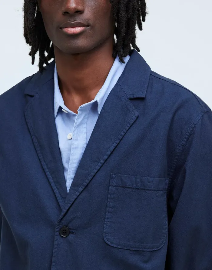 Men Jackets Madewell CottonHemp Blend Unstructured Blazer