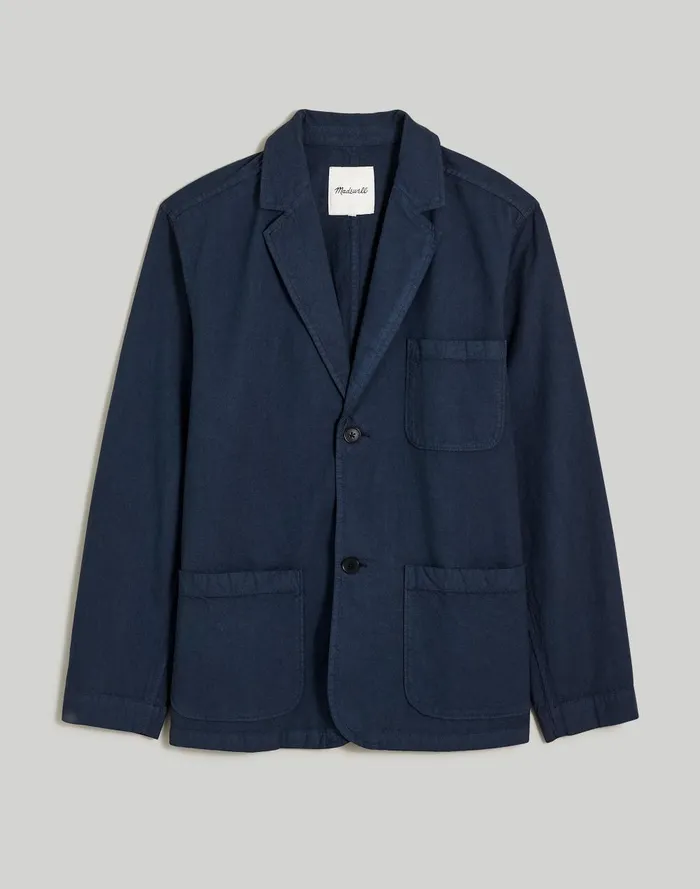 Men Jackets Madewell CottonHemp Blend Unstructured Blazer