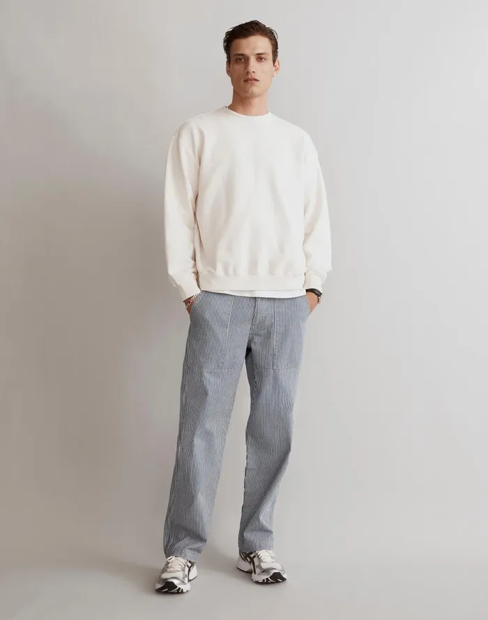 Men Jeans Madewell Baggy Surplus Pants In Stripe