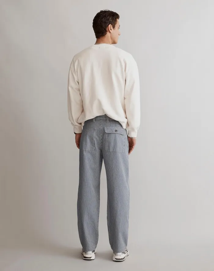 Men Jeans Madewell Baggy Surplus Pants In Stripe