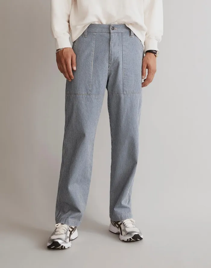 Men Jeans Madewell Baggy Surplus Pants In Stripe