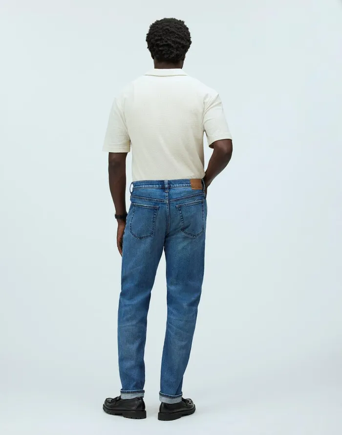 Men Jeans Madewell Relaxed Taper Stretch Selvedge Jeans In Barrington Wash