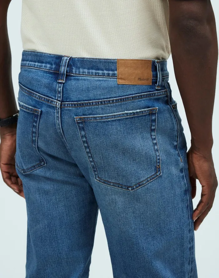Men Jeans Madewell Relaxed Taper Stretch Selvedge Jeans In Barrington Wash