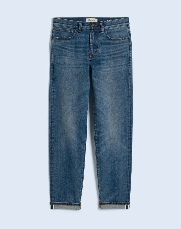 Men Jeans Madewell Relaxed Taper Stretch Selvedge Jeans In Barrington Wash