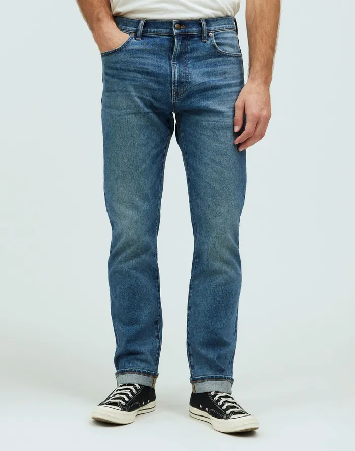 Men Jeans Madewell The 1991 StraightLeg Stretch Selvedge Jean
