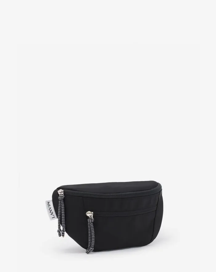 Men Lanvin Backpacks and Belt Bags Curb Nylon Fanny Pack Black