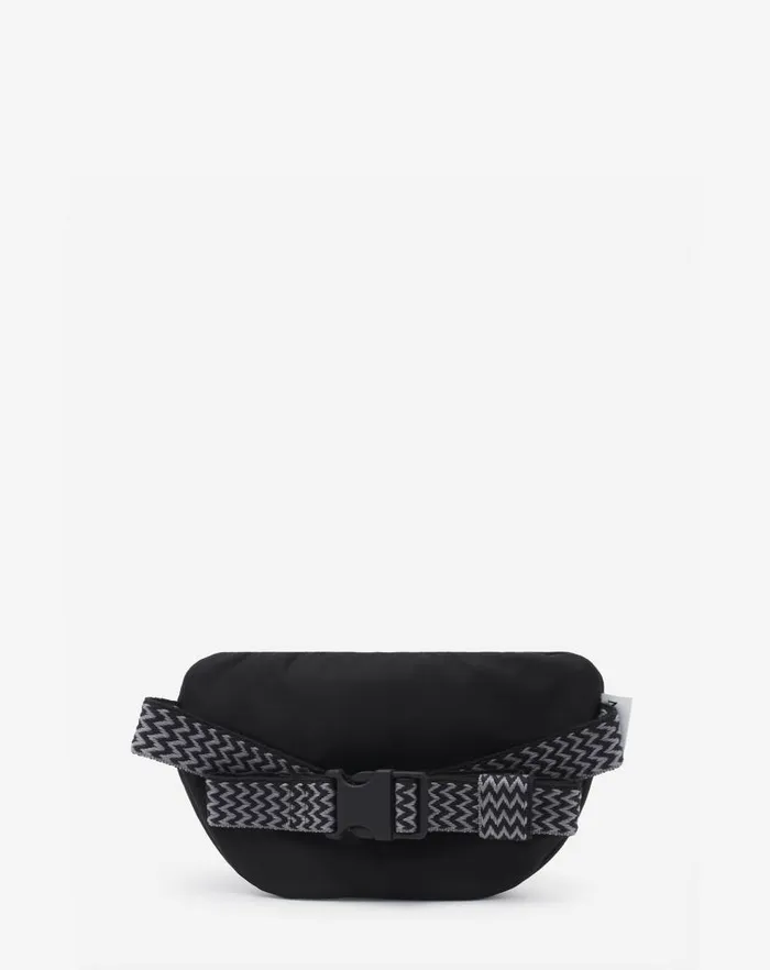 Men Lanvin Backpacks and Belt Bags Curb Nylon Fanny Pack Black