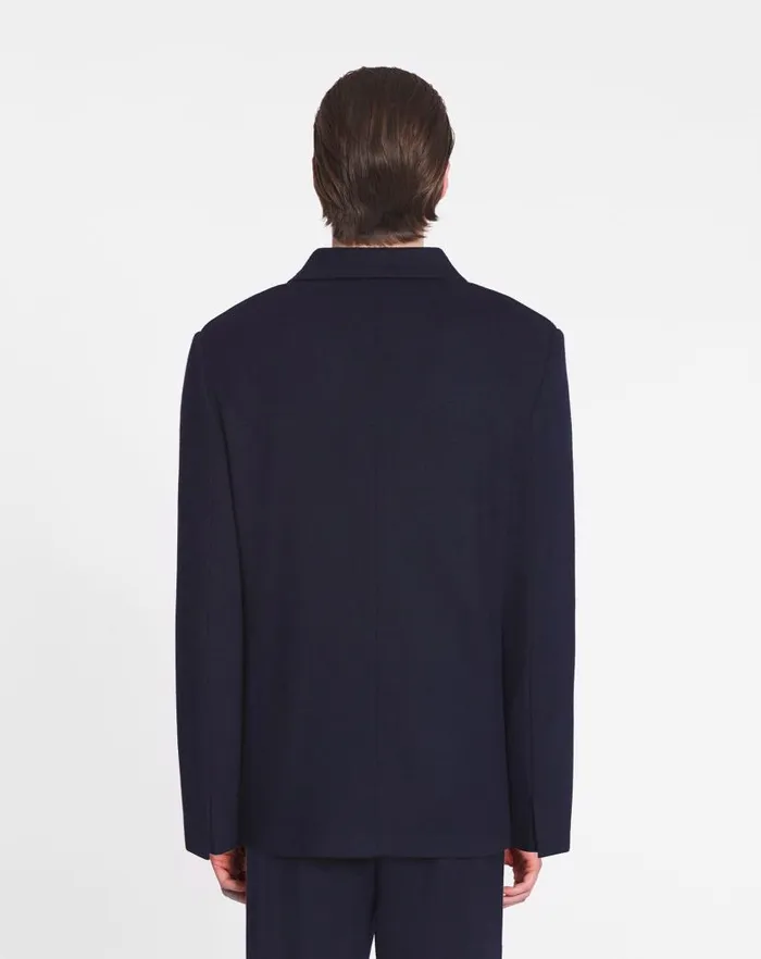 Men Lanvin Coats and Jackets Casual Singlebreasted Jacket Dark Navuy Blue Men Lanvin Coats and Jackets Casual Singlebreasted Jacket Dark Navuy Blue