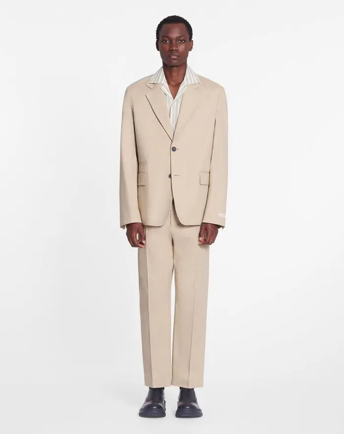 Men Lanvin Coats and Jackets Casual Singlebreasted Jacket Sand Men Lanvin Coats and Jackets Casual Singlebreasted Jacket Sand