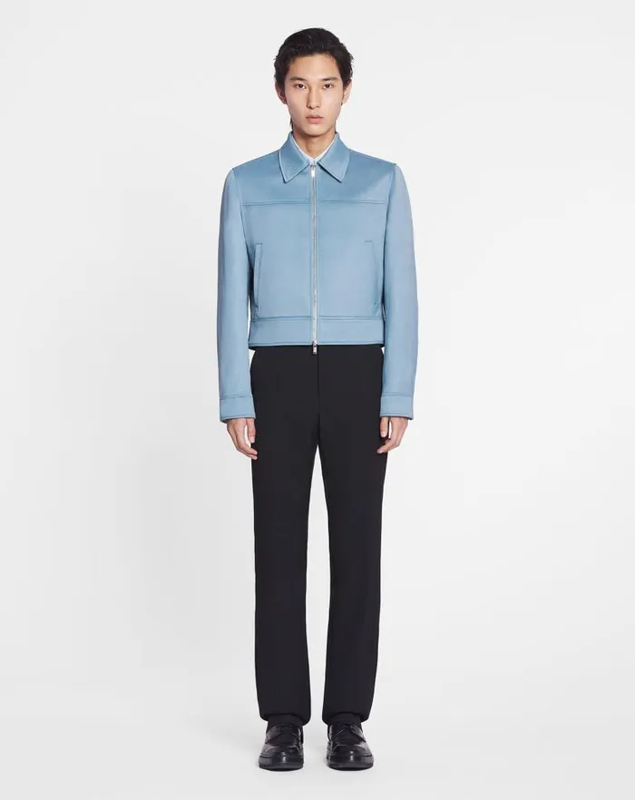 Men Lanvin Coats and Jackets Floral Embroidery Zipped Jacket Lunar Men Lanvin Coats and Jackets Floral Embroidery Zipped Jacket Lunar