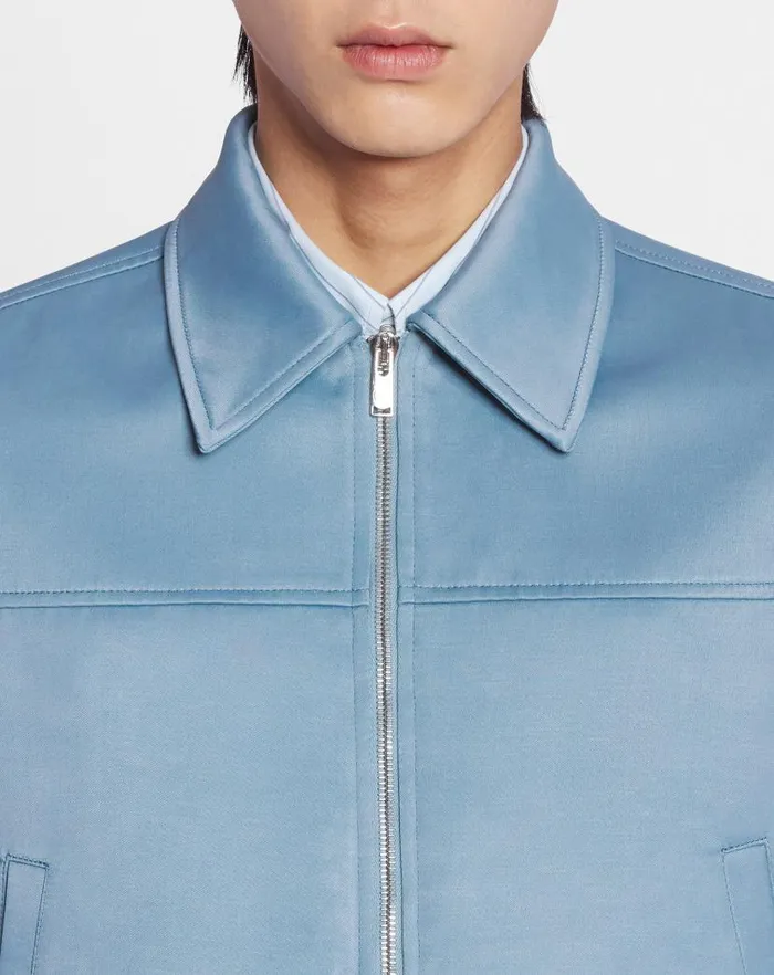 Men Lanvin Coats and Jackets Floral Embroidery Zipped Jacket Lunar Men Lanvin Coats and Jackets Floral Embroidery Zipped Jacket Lunar