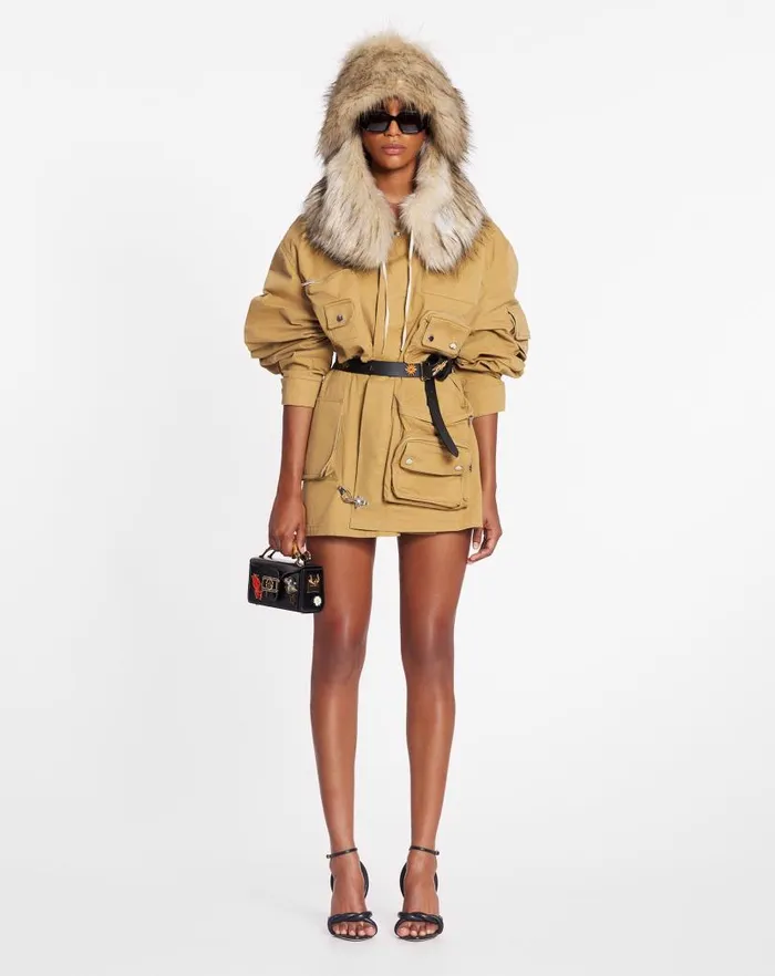 Men Lanvin Coats and Jackets Lanvin X Future Asymmetrical Utility Jacket Sand Men Lanvin Coats and Jackets Lanvin X Future Asymmetrical Utility Jacket Sand