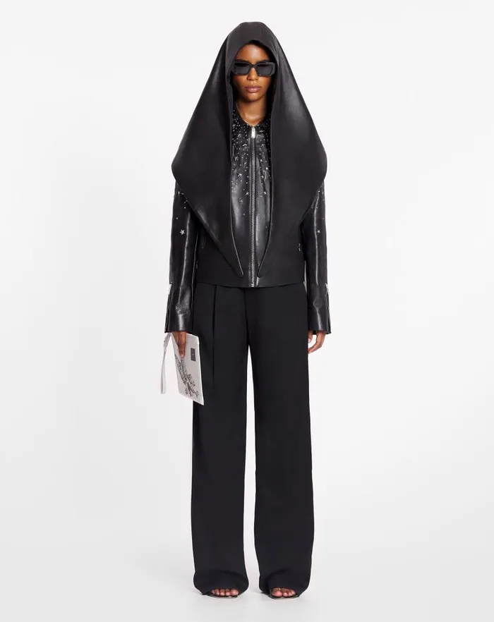 Men Lanvin Coats and Jackets Lanvin X Future Leather Studded Jacket Black Men Lanvin Coats and Jackets Lanvin X Future Leather Studded Jacket Black