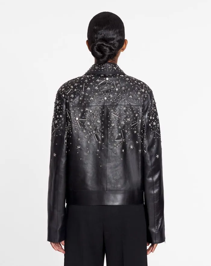 Men Lanvin Coats and Jackets Lanvin X Future Leather Studded Jacket Black Men Lanvin Coats and Jackets Lanvin X Future Leather Studded Jacket Black