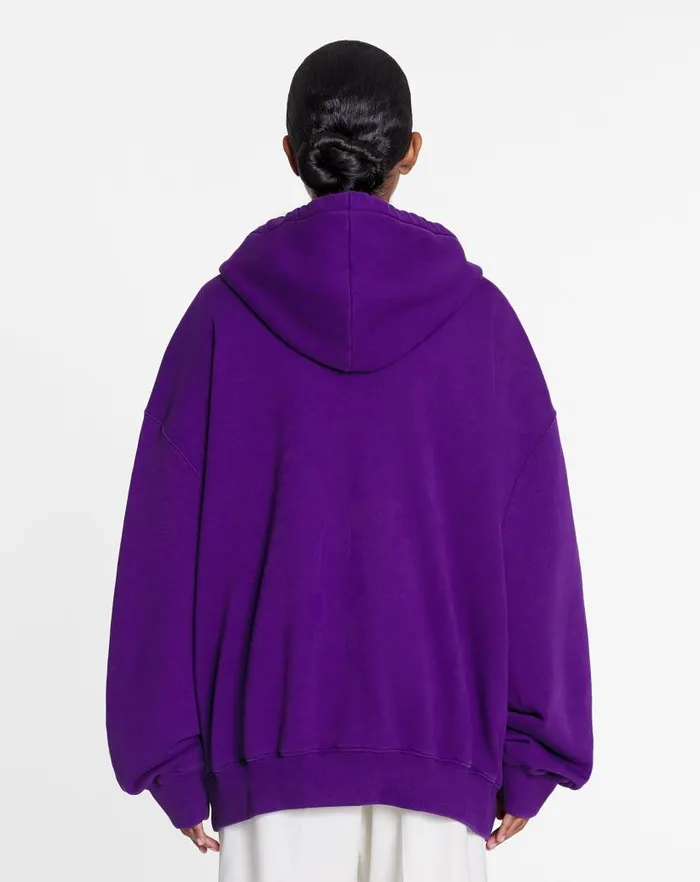 Men Lanvin Coats and Jackets Lanvin X Future Unisex Baggy Hoodie With Eagle Print Purple Reign Men Lanvin Coats and Jackets Lanvin X Future Unisex Baggy Hoodie With Eagle Print Purple Reign
