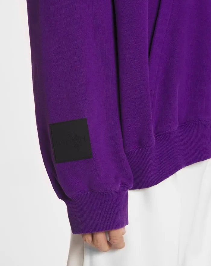 Men Lanvin Coats and Jackets Lanvin X Future Unisex Baggy Hoodie With Eagle Print Purple Reign Men Lanvin Coats and Jackets Lanvin X Future Unisex Baggy Hoodie With Eagle Print Purple Reign